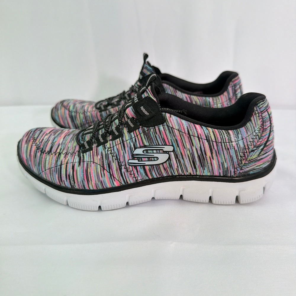 Skechers Flex Appeal 2.0 High Energy Multi Color Knit Bungee Sneakers Womens 5 - Picture 10 of 16